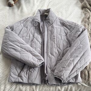 Avalanche Women's Light Gray Quilted Puffer Jacket